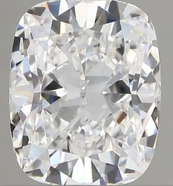 1.87 Carat Cushion White Lab Grown Diamond, Color D, VVS2.