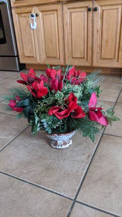 Red flower arrangement