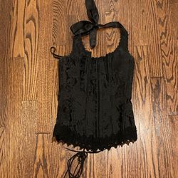 Corset With Strap For Halter Top 