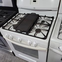 Kenmore 5 Burner Gas Stove In White Apartment Size 30" Wide 