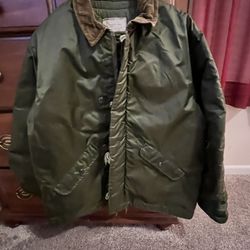 Rare Vintage US Navy A-1 EXTREME COLD Wind/WaterProof Flight Deck Greens