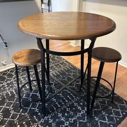 Bar Table + Stool Set, Perfect Condition