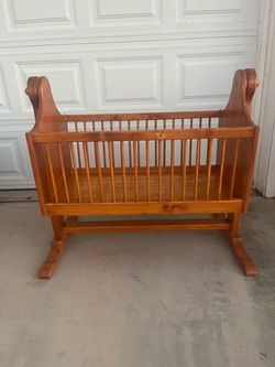Wooden Baby Rocking Cradle