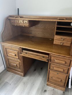 Solid real wood Roll Up Desk