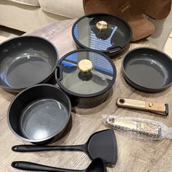 New CAROTE 15 Pc Cook Set De Ollas Black And Gold 