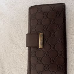 Preloved Gucci Brown Leather Wallet