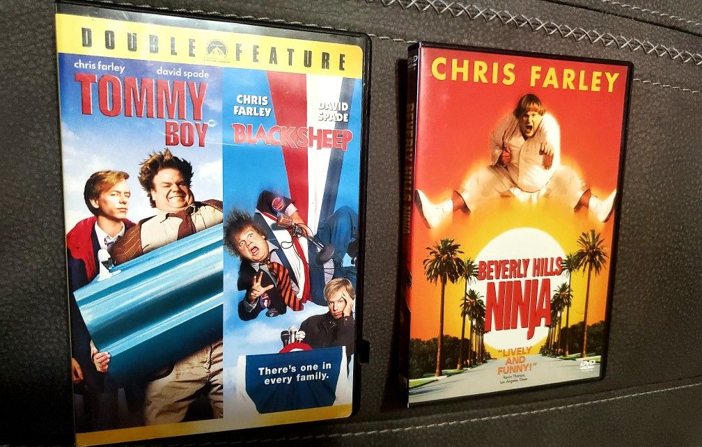 Chris Farley 3 Movie Set- Tommy Boy, Black Sheep, Beverly Hills Ninja