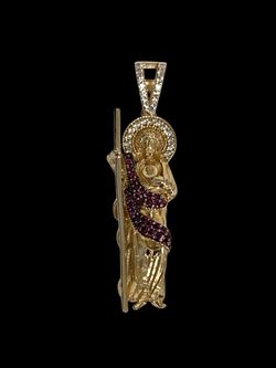 1 3/4" Gold St Judas pendant #30889