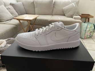 Jordan 1 Golf Size 10 - Shadow & All White