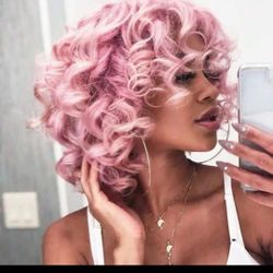 pink wig 