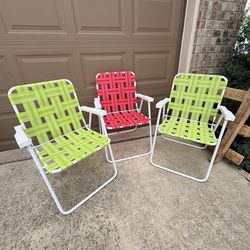 Powder white coated steel Patio or Beach Chairs