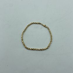 14kt Yellow Gold Rope Bracelet 8”