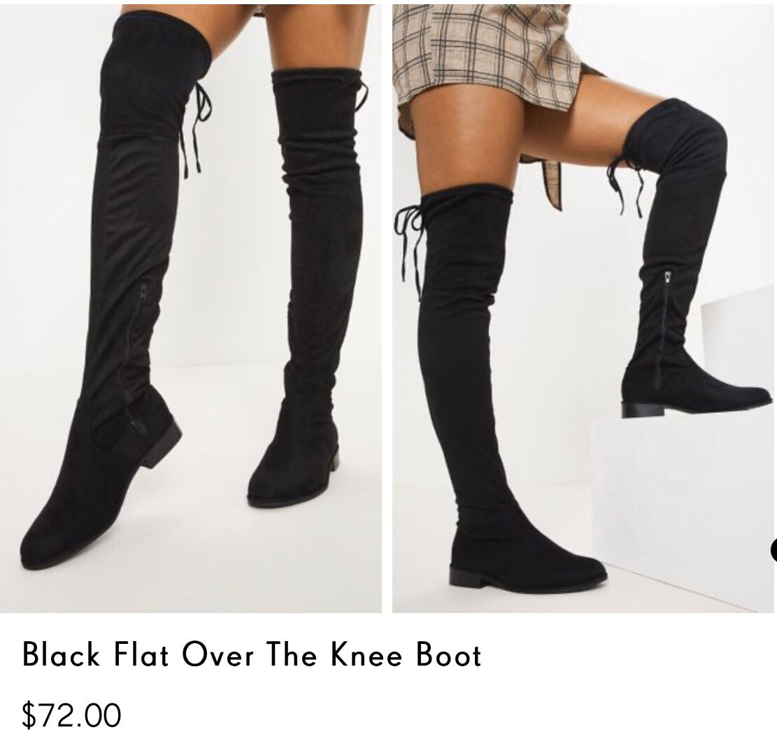 Draw String Knee Boots
