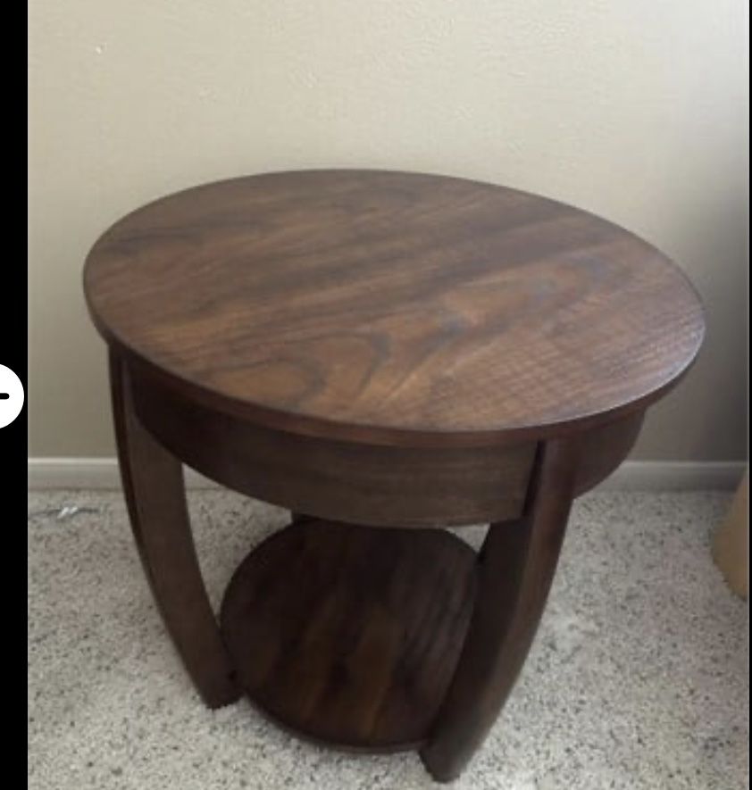 Wooden Circular Side Table