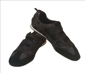 Women's Coach canvis and suede slip on trainers