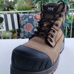 (Size-12) Like New, Men, Helly Hansen Workwear Men's Work 6 Inch Composite Toe Composite Plate Leather Work Boots#HHS212042 Waterproof 
