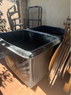 Utility bins. Solid plastic