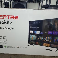 Sceptre AndroidTv 55" 4K UHD With Google Assistant And Built-in Chromecast 
