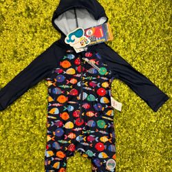 Infant Boy's UPF 50+ Sun Protection L/S One Piece Zip Sun Suit...