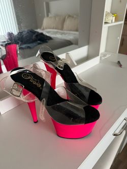 Pleaser Platform Heels Neon Pink