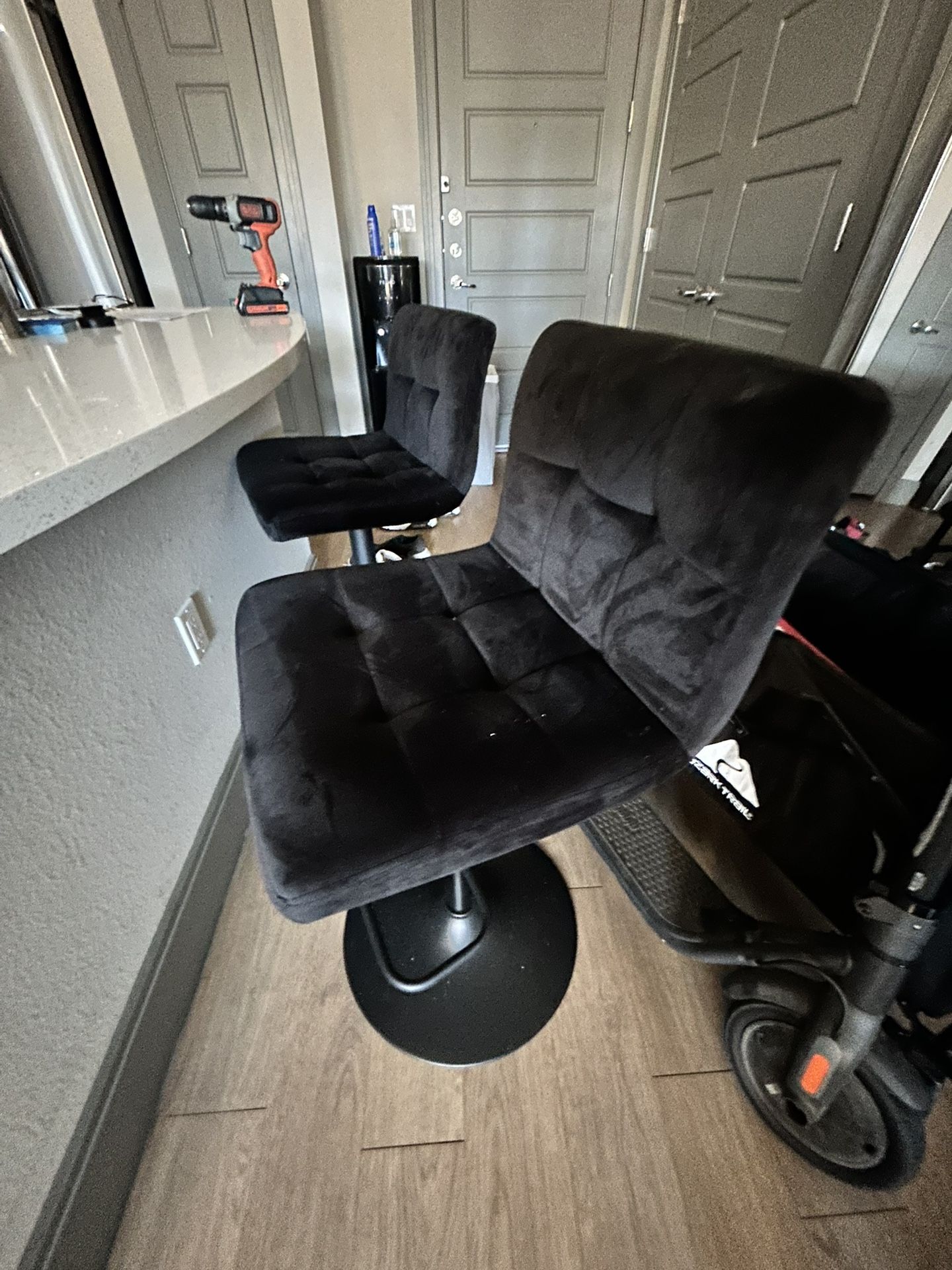 Black Stools Pair