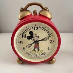 Mickey Mouse Cookie Time Cookie Jar Shaped Like Alarm Clock