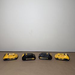 DeWalt 20V MAX Battery Lot (4 pcs) – Works Great 