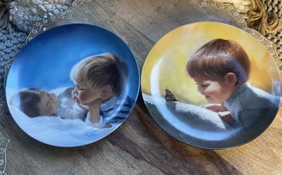 Vtg Donald Zolan Collector Plates Brotherly Love Sunny Surprise Pemberton Oakes