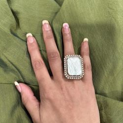 New | Indian Luxury Marble Adjustable Ring