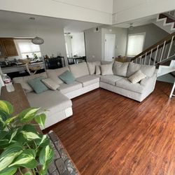 Living Spaces Grey Sectional Couch