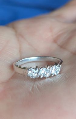 Vintage Ring 925 Sterling Silver  Cubic Zirconia