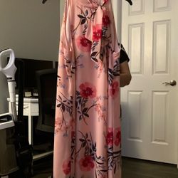 The Brand Is From Vince Camuto The Color Is Pink With Flowers The Size Is 14