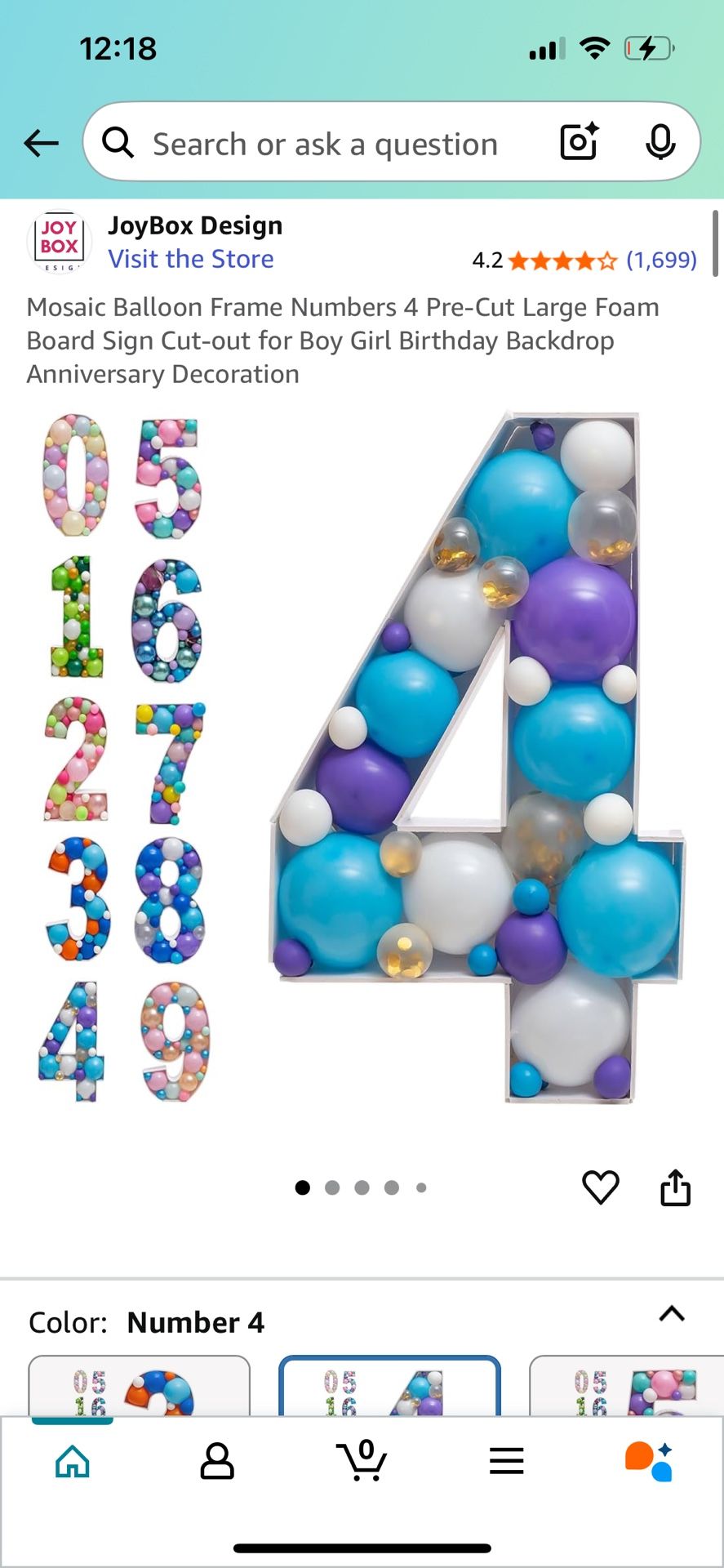  4 Pre-Cut Large Foam Board