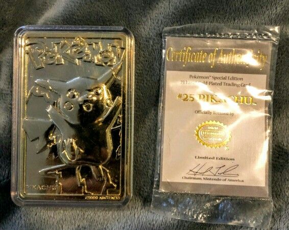 23 K Gold Plated Special Edition Pikachu Pokemon Card
