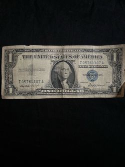 Silver Certificate Rare Dollar Bill Blue Seal Old US Bill $1 Money