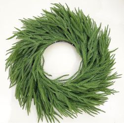24" Real Touch Frasier Wreath | Lifelike Greenery | Indoor/Outdoor Use | Large Christmas Wreath Holiday Décor | Front Door Xmas Accent (TR42)