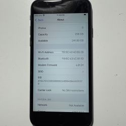 Unlocked Black IPhone SE 2nd Generation 256 GB. 