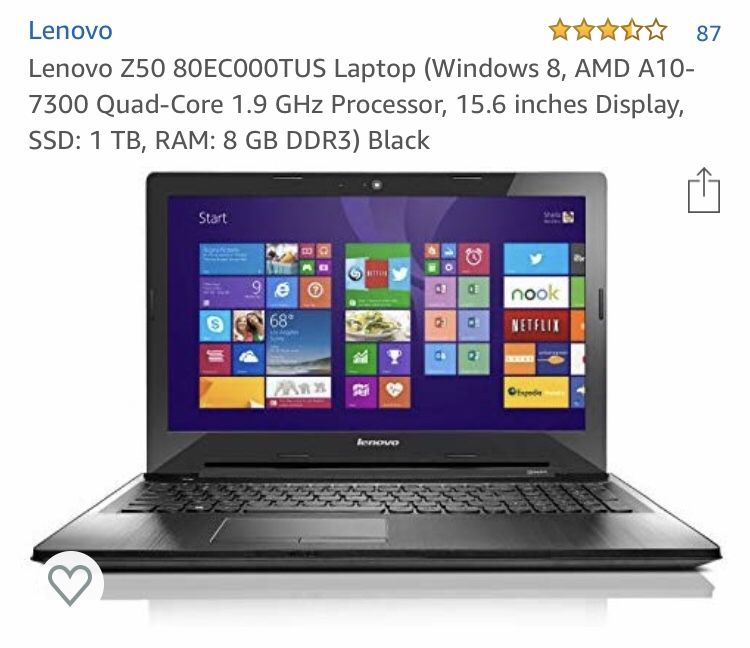 Lenovo 15.6 in laptop