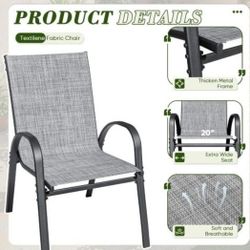 4 Piece Teslin Stacking Chair