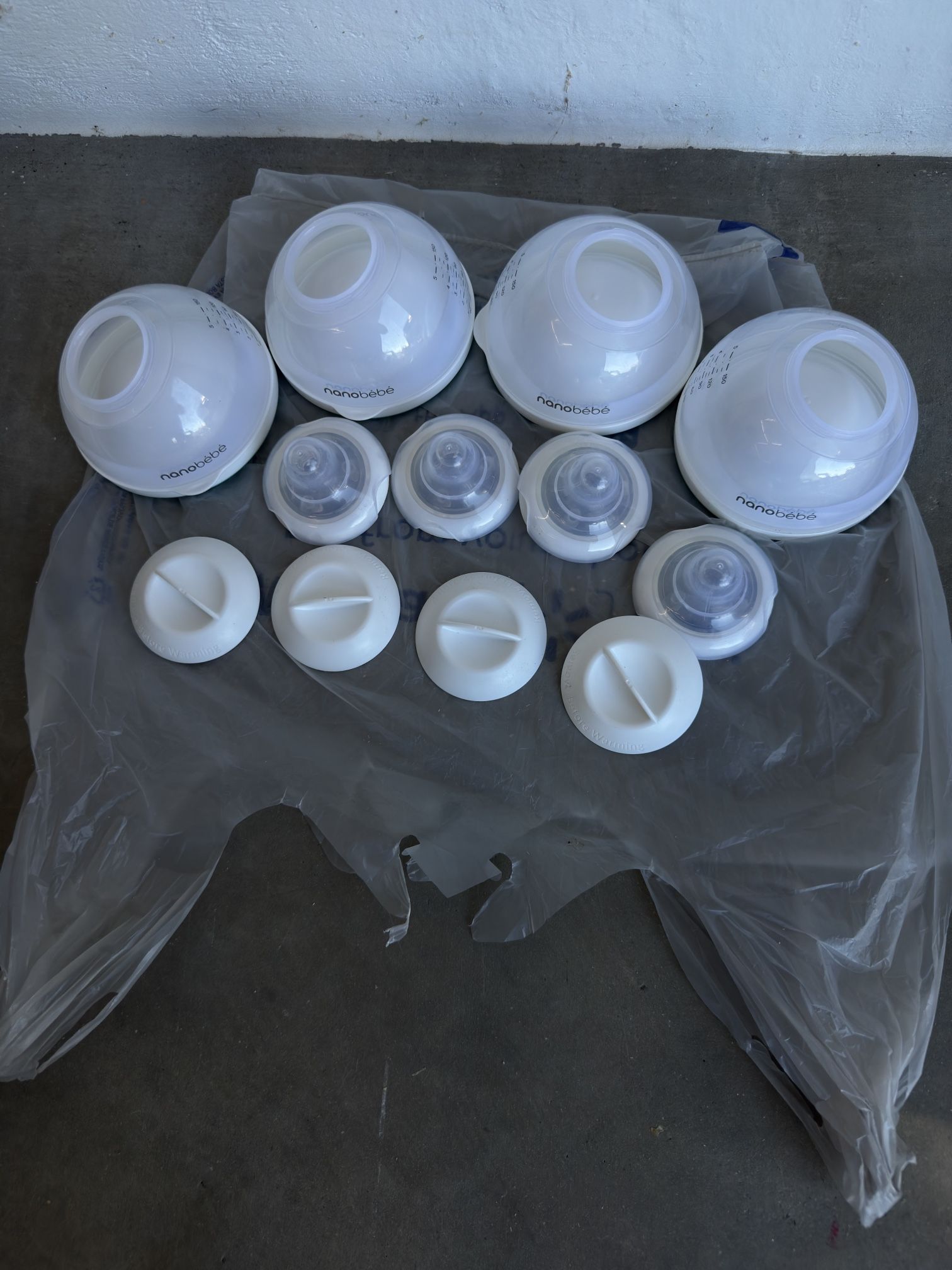 Nanobebe Bottles With All Attachments 