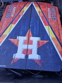 Houston astros wooden men cave sign