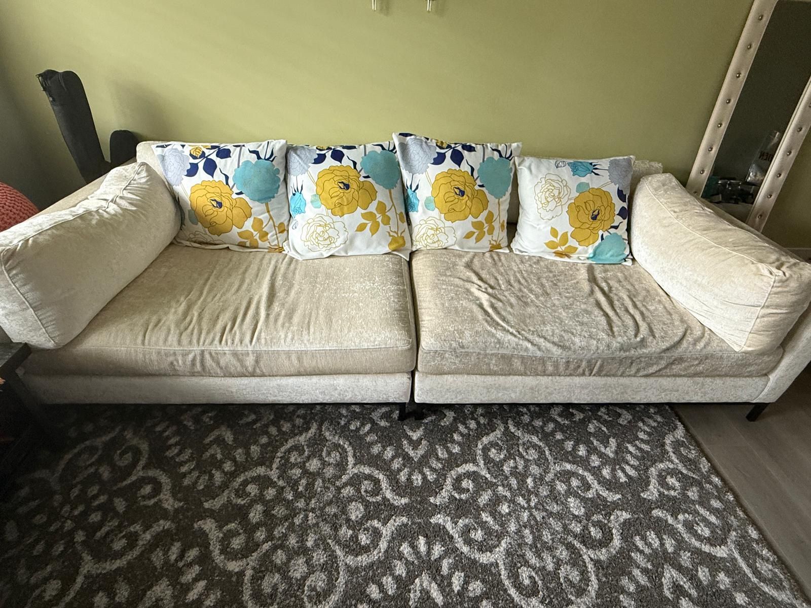Veda 118”  Square Arm Sofa