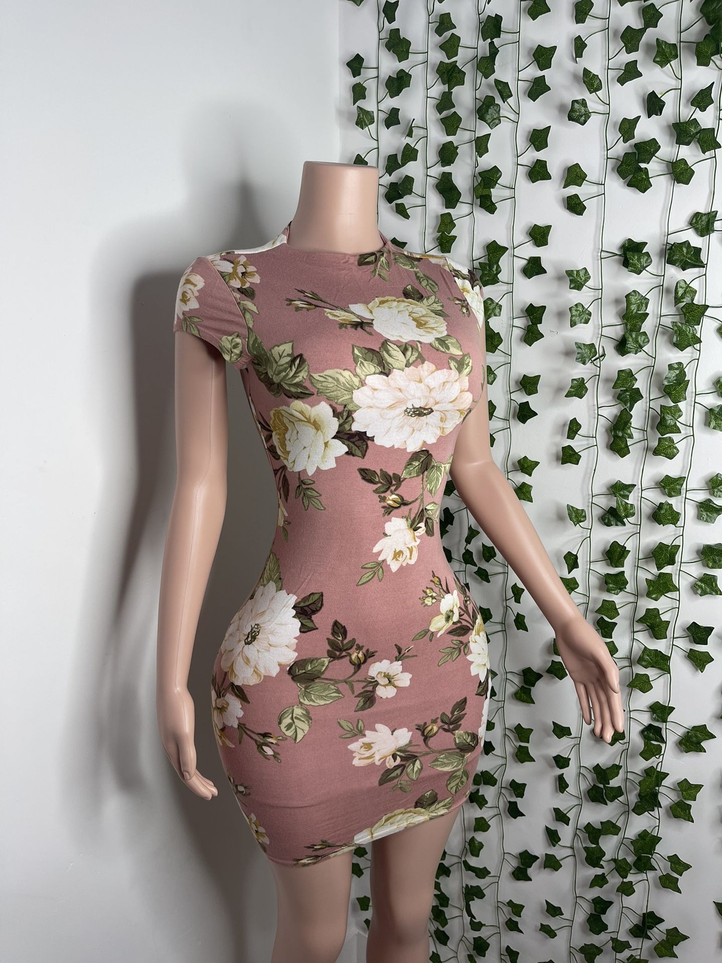 Flower Print BodyCon Dress
