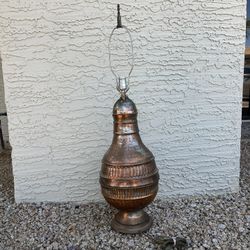 Copper Tin Retro Vintage Large Lamp