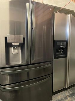 LG 4-Door Black Stainless Fridge

