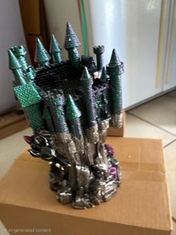 Maleficent Dragon Castle Pedestal 
3 wick candle holder  