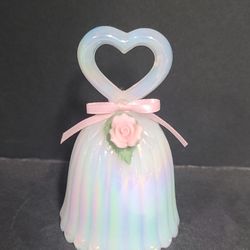 Beautiful Small Vintage Fenton Irradesant Pearl Glass Bell 