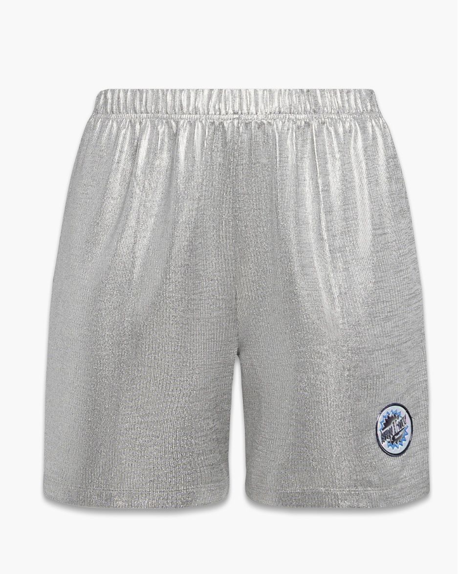 NWT Savage x Fenty Metallic Silver Shorts Chain Reaction XS Streetwear
