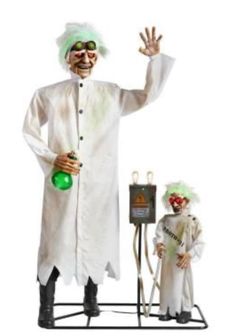 Scientist and mini scene halloween animatronic