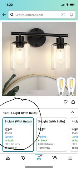 2 Light Fixture Matte Black